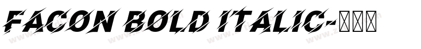 Facon Bold Italic字体转换